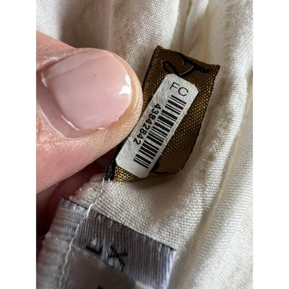 Vintage Y2K Rachel Pally cream gold foil cranes nature grecian strapless dress M - Picture 6 of 12